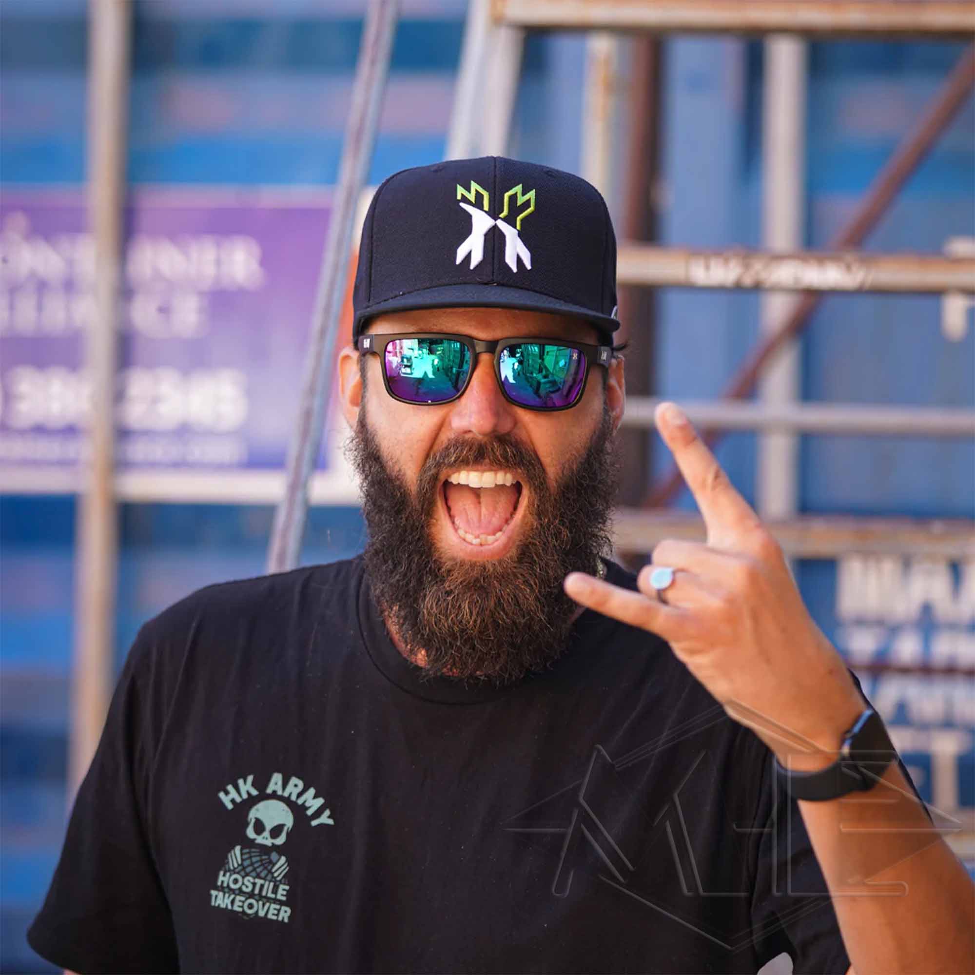 HK Army Snap Back Hat Baseballmütze, schwarz/grün/weiss HK Army Snap Back Hat Baseballmütze, schwarz/grün/weiss