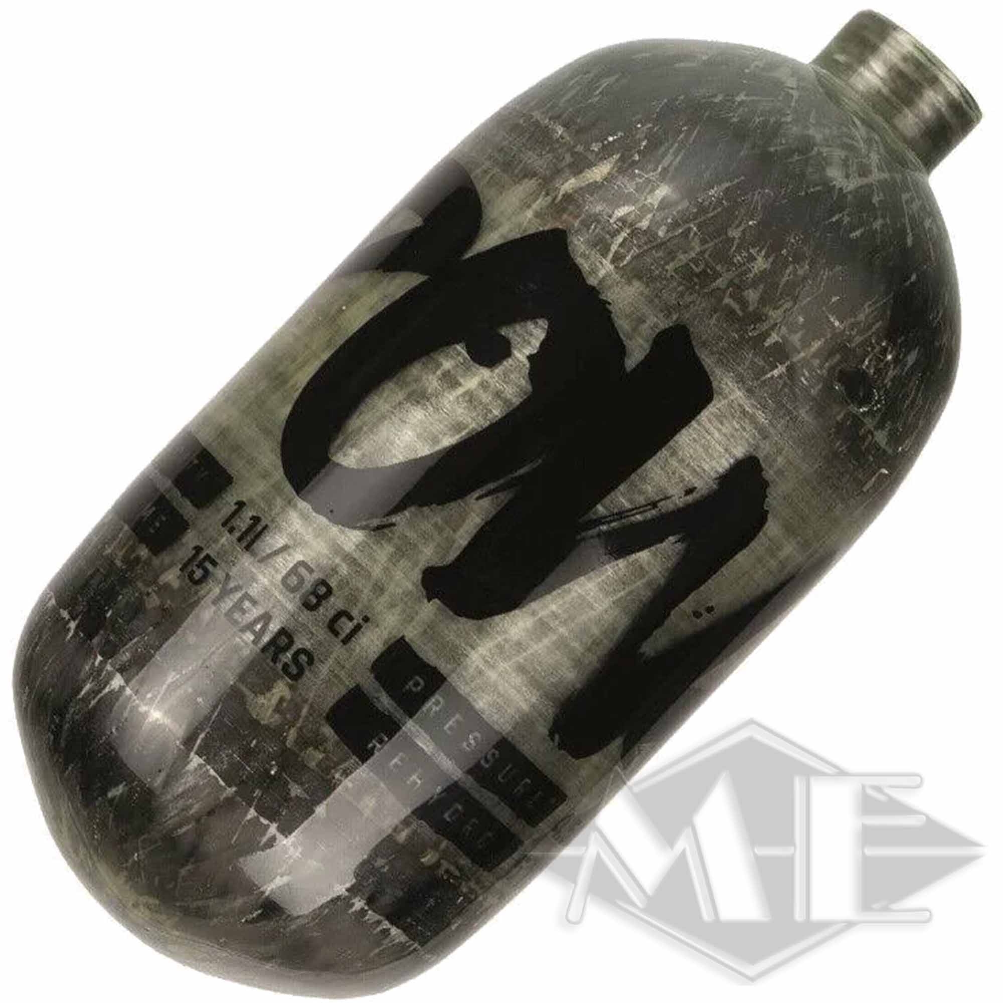 Paintballtank, Gasflasche, Lufttank, Militärgrün, Camouflage-Muster
