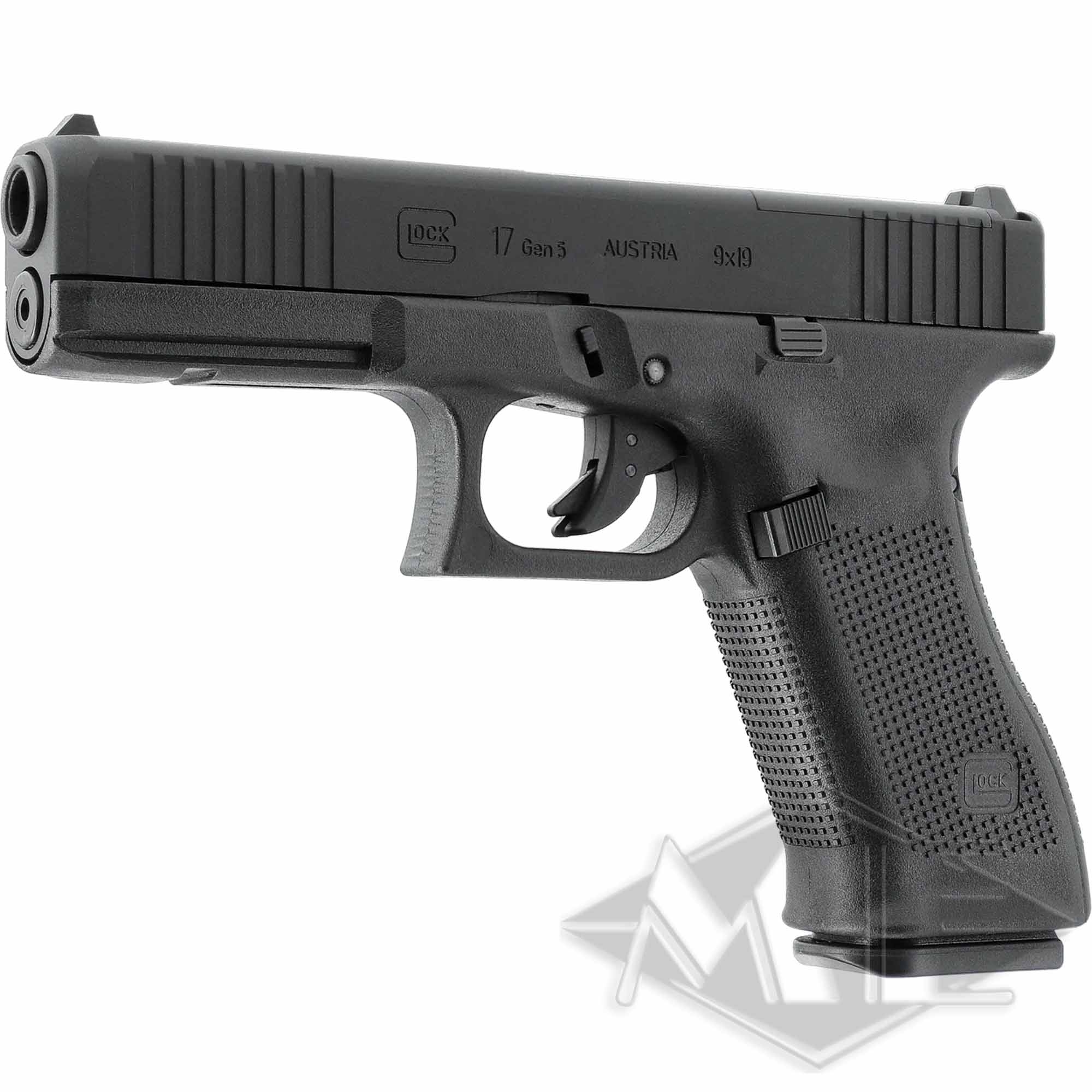 Pistole, Glock 17 Gen5, 9×19 mm, schwarz, Polymergriff