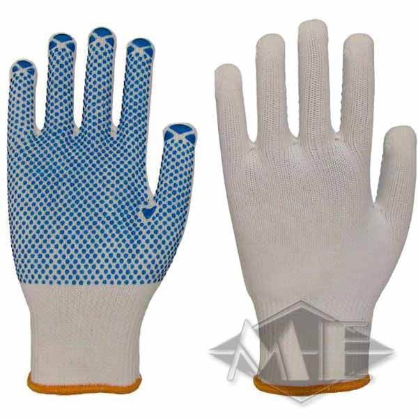 Knitted gloves, knobbed on one side