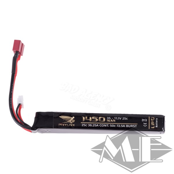 LiPo 11,1V 1.450mAh 25C Stock Tube Type T-Plug (Dean)
