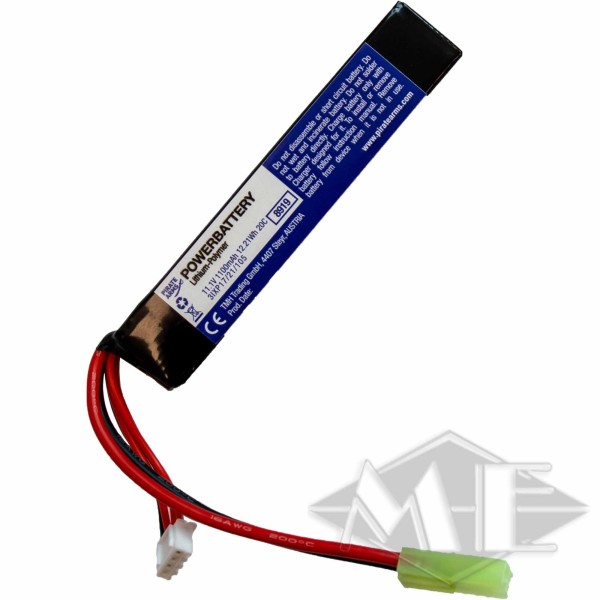 LiPo 11,1V 1.100mAh 20C Stock Tube Type Mini-Tamiya