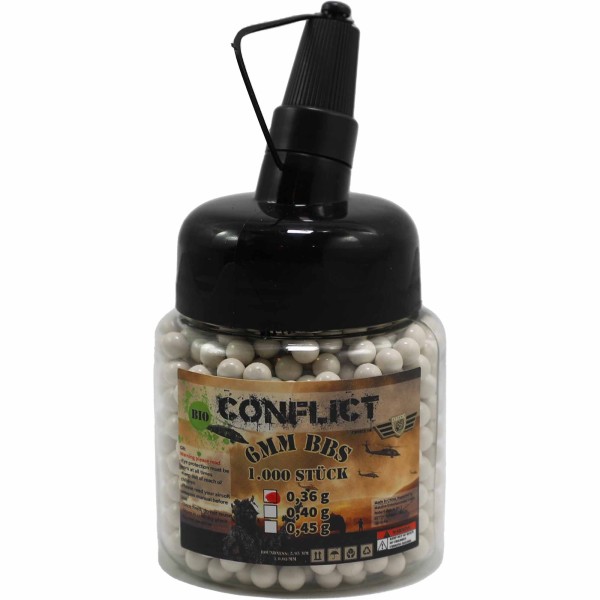 CONFLICT BIO BBs 6mm 0,36g 1.000 Stück Flasche