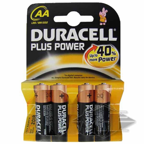 1.5V Mignon AA Duracell Plus battery (4-pack)