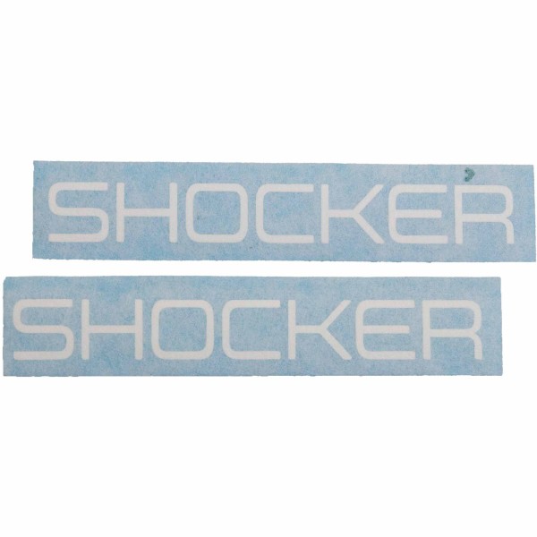 Shocker Vinyl sticker (2 pieces), white