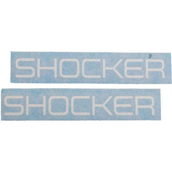 Shocker Vinyl Aufkleber (2 Stück), weiss