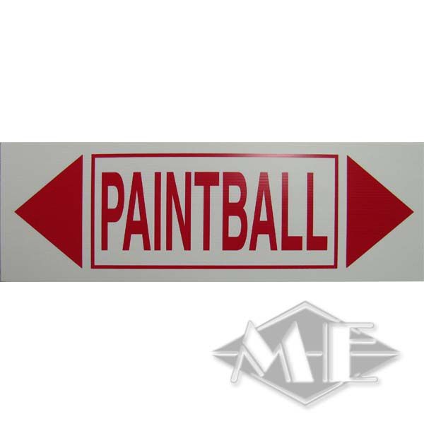 Hinweisschild "Paintball"