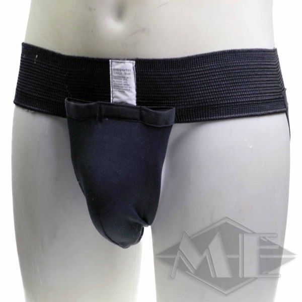 Groin guard with hard shell, black