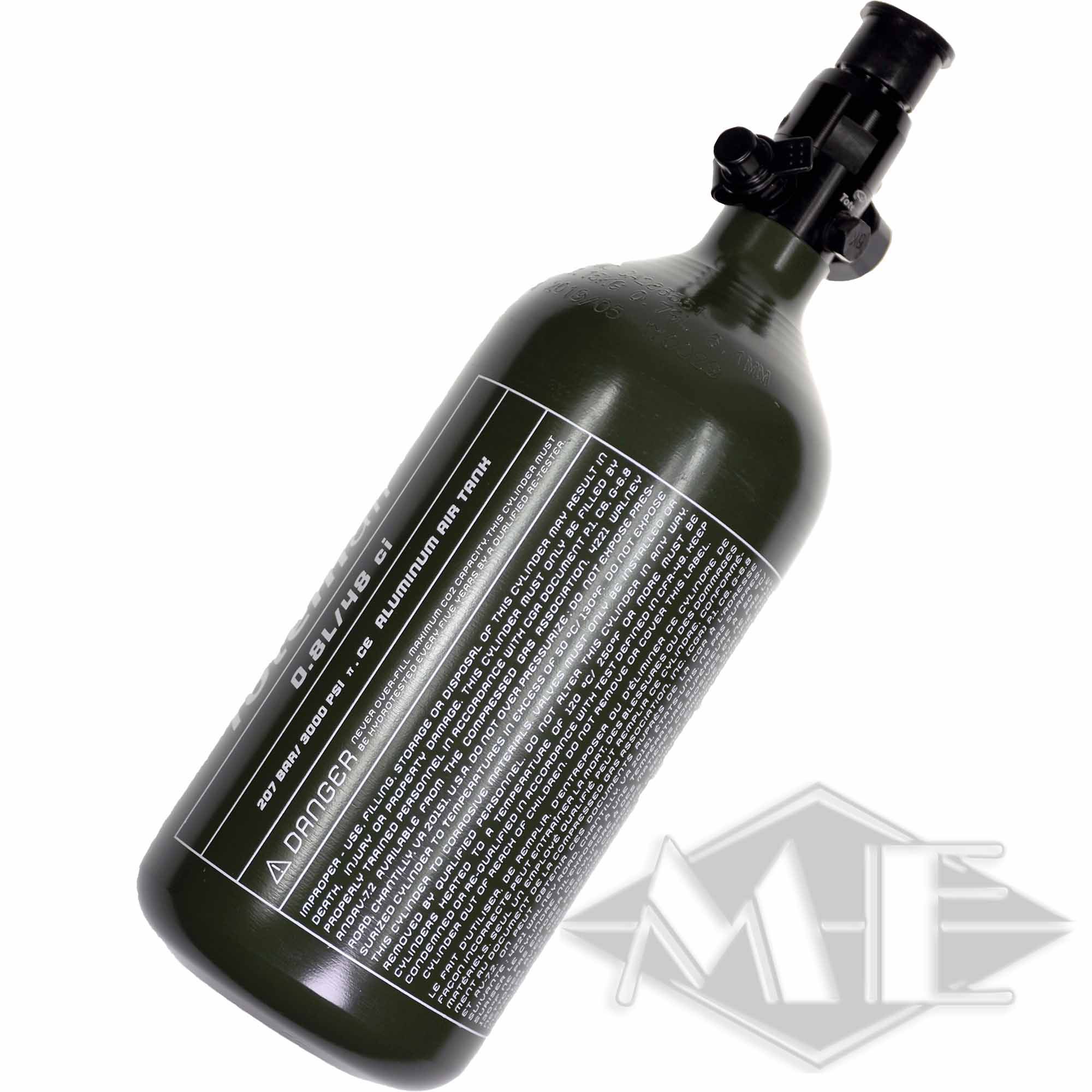 FUEL Aluminium HP System 0,8l Flasche 200bar Regulator 